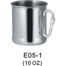 Stainless Steel Camping Mug with Carabiner Lock Handle